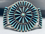 Rare Wallace Vintage Native American Zuni Turquoise Sterling Silver Bracelet-Nativo Arts