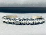 Elegant Vintage Native American Navajo Signed Pearls Sterling Silver Bracelet-Nativo Arts