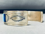 7 Inch Wrist Native American Navajo Inlay Turquoise Jet Lapis Cosmic Sterling Silver Bracelet-Nativo Arts