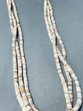 Native American Beautiful Vintage Santo Domingo 3-strand Shell Sterling Silver Necklace-Nativo Arts
