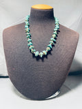 Superior Vintage Native American Navajo Royston & Kingman Turquoise Sterling Silver Necklace-Nativo Arts