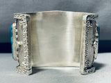The Best Vintage Native American Navajo Blue Diamond Turquoise Sterling Silver Bracelet-Nativo Arts