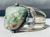 One Of The Best Vintage Native American Navajo Jasper Sterling Silver Leaf Bracelet-Nativo Arts