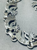 Tremendous Native American Navajo Sterling Silver Kokopelli Link Bracelet-Nativo Arts