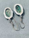 Superior Vintage Native American Navajo Royston Turquoise Sterling Silver Earrings-Nativo Arts