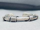 Authentic Orville Tsinnie Vintage Native American Navajo Sterling Silver Bracelet-Nativo Arts
