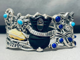 Pottery Lovevintage Sterling Silver Turquoise Lapis Bracelet Cuff-Nativo Arts