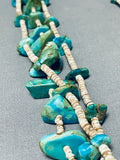 Native American Authentic Older Vintage Santo Domingo Turquoise Heishi Necklace Old-Nativo Arts