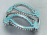 One Of The Best Vintage Native American Zuni Turquoise Sterling Silver Bracelet-Nativo Arts