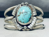 Sparkling Vintage Native American Navajo Red Mountain Turquoise Sterling Silver Bracelet-Nativo Arts