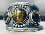 The Best Vintage Native American Navajo Tiger's Eye Sterling Silver Bracelet-Nativo Arts
