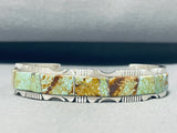 6.5 Inch Wrist Stunning Native American Navajo Royston Turquoise Sterling Silver Bracelet-Nativo Arts