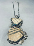 Most Unique Vintage Native American Navajo Turquoise Sterling Silver Necklace-Nativo Arts
