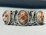 Very Unique Jasper Collage Vintage Native American Navajo Sterling Silver Bracelet-Nativo Arts
