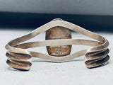 Stunning Vintage Native American Navajo #8 Turquoise Sterling Silver Bracelet-Nativo Arts