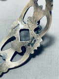 Jaw To The Floor Vintage Native American Navajo Charoite Sterling Silver Bracelet-Nativo Arts