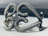Laguna Rare Early Technique Vintage Native American Zuni Sterling Silver Bracelet Cuff-Nativo Arts