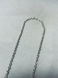 One Of The Best Vintage Native American Zuni Turquoise Inlay Sterling Silver Necklace-Nativo Arts