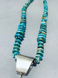 One Of The Biggest Best Native American Navajo Turquoise Sterling Silver Necklace-Nativo Arts