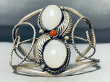Fascinating Vintage Native American Navajo Mother Of Pearl Sterling Silver Bracelet-Nativo Arts