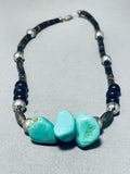 Native American Phenomenal Vintage Santo Domingo 3 Royston Turquoise Shell Necklace-Nativo Arts