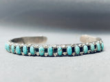 Superior Vintage Native American Navajo Sky Blue Turquoise Sterling Silver Bracelet-Nativo Arts