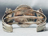 One Of Best Ever Vintage Native American Zuni Needle Turquoise Sterling Silver Cluster Bracelet-Nativo Arts