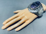 One Of The Best Ever Vintage Native American Navajo Sugilite Sterling Silver Bracelet-Nativo Arts