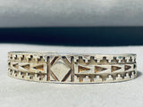 Joe Chee Important Vintage Native American Navajo Sterling Silver Bracelet-Nativo Arts