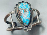 One Of The Best Vintage Native American Navajo Gilbert Turquoise Sterling Silver Bracelet