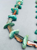 Chunky Royston Turquoise Vintage Native American Navajo Abalone Shell Necklace Old-Nativo Arts