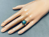 Inlay Heart Turquoise Vintage Southwest Sterling Silver Ring-Nativo Arts