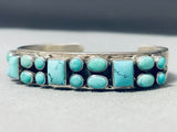 Brilliant Vintage Native American Navajo Frogskin Turquoise Sterling Silver Bracelet-Nativo Arts