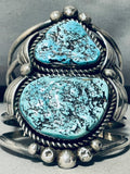 108 Grams Monster Vintage Native American Navajo Turquoise Sterling Silver Bracelet-Nativo Arts
