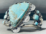 One Of The Most Unique Vintage Native American Navajo Turquoise Sterling Silver Bracelet-Nativo Arts