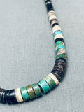 Very Old And Rare Vintage Santo Domingo Turquoise Heishi Necklace-Nativo Arts