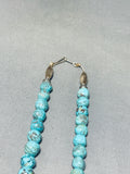 Sparkling Vintage Native American Navajo Turquoise Gumballs Sterling Silver Necklace-Nativo Arts
