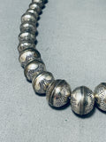 One Of The Most Unique Vintage Native American Navajo Sterling Silver Ball Necklace-Nativo Arts