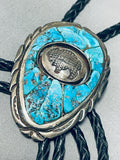 Important Charles Loloma Student Vintage Native American Navajo Sterling Silver Bolo Tie-Nativo Arts