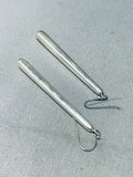 Elegant Vintage Native American Navajo Sterling Silver Earrings-Nativo Arts
