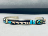 Exceptional Vintage Native American Navajo Turquoise Sterling Silver Bracelet-Nativo Arts