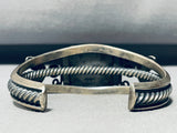 Important Vintage Native American Navajo Suqsred Green Turquoise Sterling Silver Bracelet-Nativo Arts