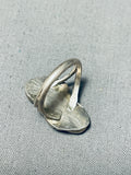 Gorgeous! Vintage Native American Navajo Turquoise Shell Sterling Silver Ring-Nativo Arts