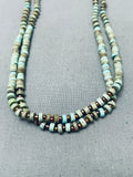 Incredible Green Turquoise Heishi Segmented Sterling Silver Necklace-Nativo Arts