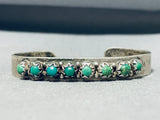 Amazing Vintage Native American Zuni Turquoise Sterling Silver Bracelet-Nativo Arts