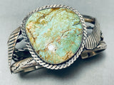 Forest Leaves Vintage Native American Navajo Royston Turquoise Sterling Silver Bracelet-Nativo Arts