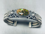 One Of The Best Vintage Native American Navajo Derrick Gordan Damale Turquoise Sterling Bracelet-Nativo Arts