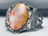 Early Huge Vintage Native American Navajo Petrified Wood Sterling Silver Bracelet-Nativo Arts