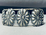 Yazzie Family Conchos Vintage Native American Navajo Sterling Silver Bracelet-Nativo Arts