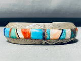 6.5 Inch Wrist Edward Becenti Vintage Native American Navajo Turquoise Sterling Silver Bracelet-Nativo Arts